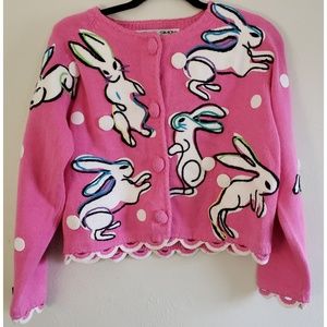 Michael simon RARE Vintage Bunny Rabbit Cardigan